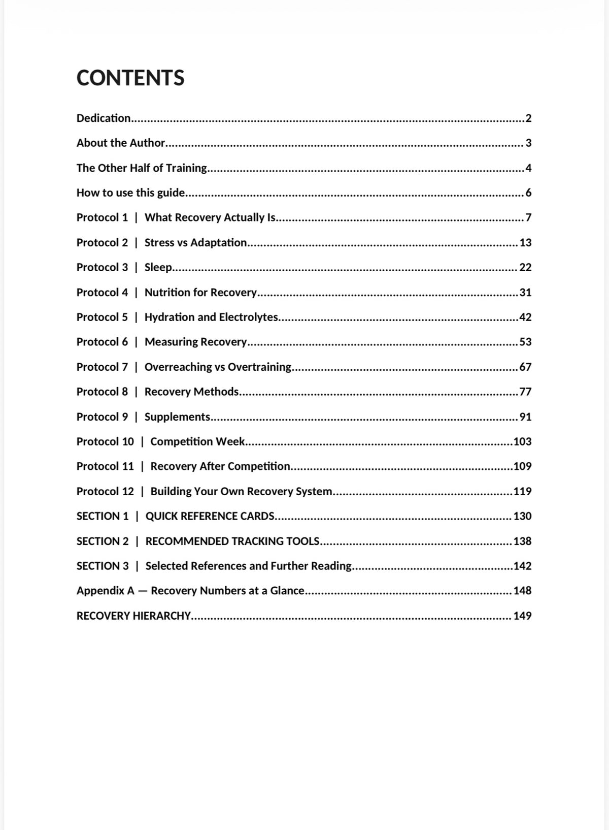 Recovery for Performance in Combat Sports